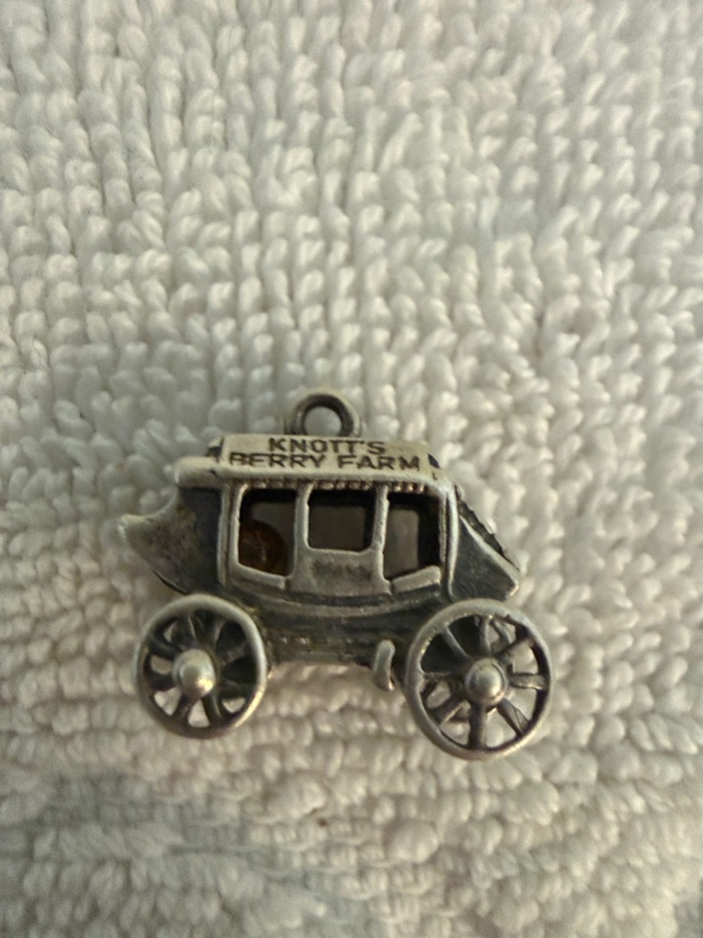 Knott's Berry Farm Silver Stagecoach Charm